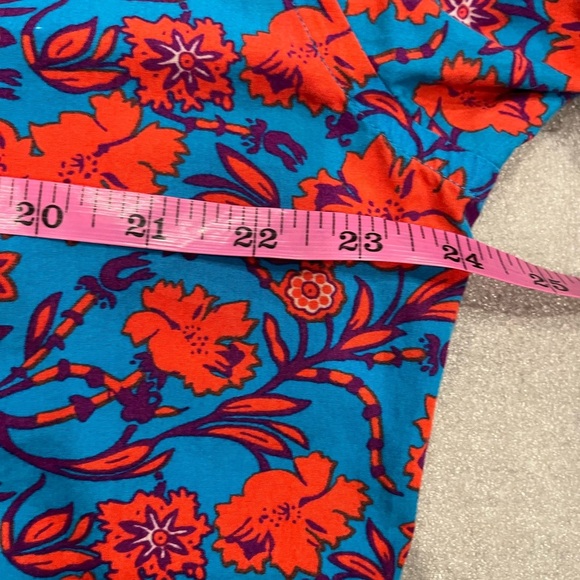 [43/17.5]Coton Doux Floral Button-Up Shirt in Red and Blue - Picture 3 of 6